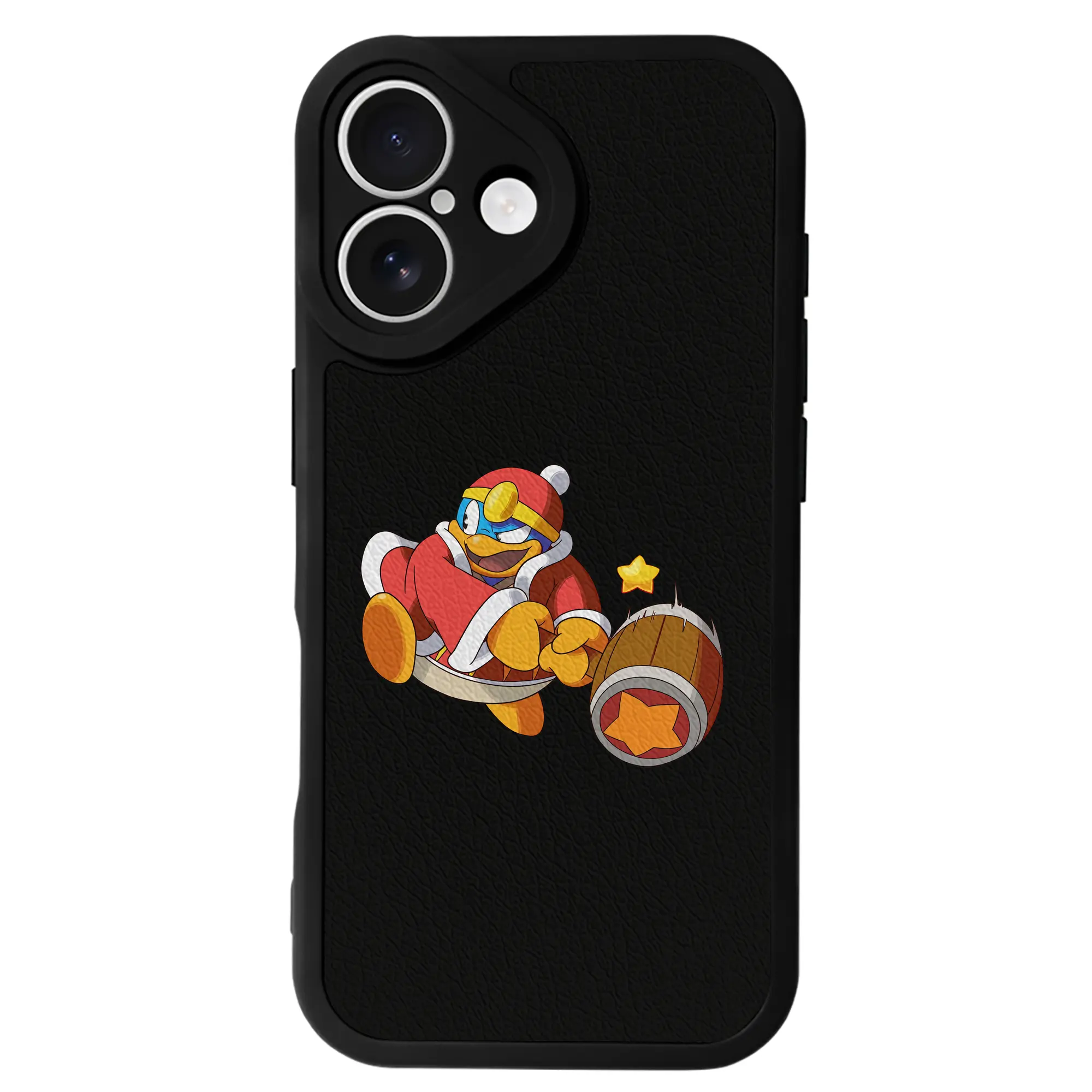 星のカービィ グッズ デデデ大王 - IPhone 16シリーズ対応 ・ シリコンスマホケース ・ レザー調 ・ 高精度フィット ・ 耐衝撃 ・ ワイヤレス充電対応 ・ 精密カット